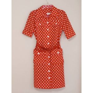 Vintage Red Polka Dot Dress Size 10